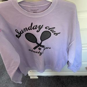 urban outfitters oversized lavender sunday club crewneck sweatshirt size s/m